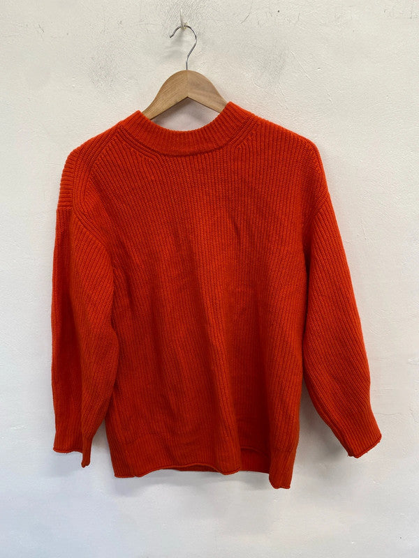 Lovely Jigsaw Orange Wool Cash Blend Jumper UK S RF001