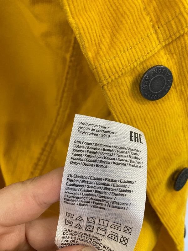 Noisy May Gorgeous Sunflower Yellow Corduroy Jacket Size M LN001
