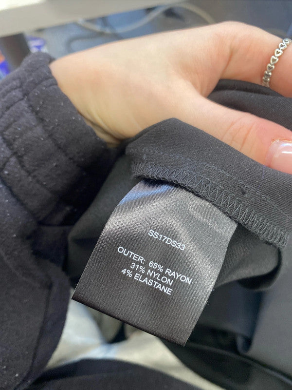 Stunning sosandar little black zip dress UK 14 LW005