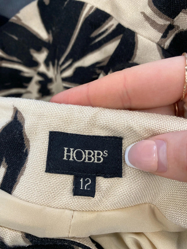 Fabulous Hobbs linen floral dress uk 12 LD001