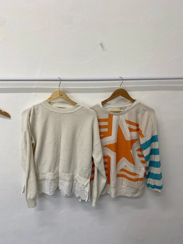 Lovely duo of jumpers cream next tu UK 14 LN001 #7