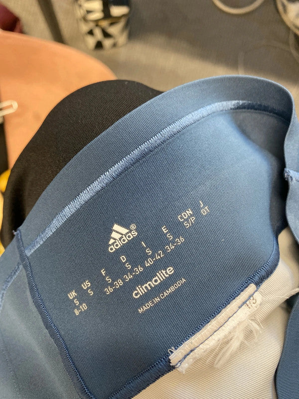 Lovely adidas blue rose leggings activewear UK S GK001