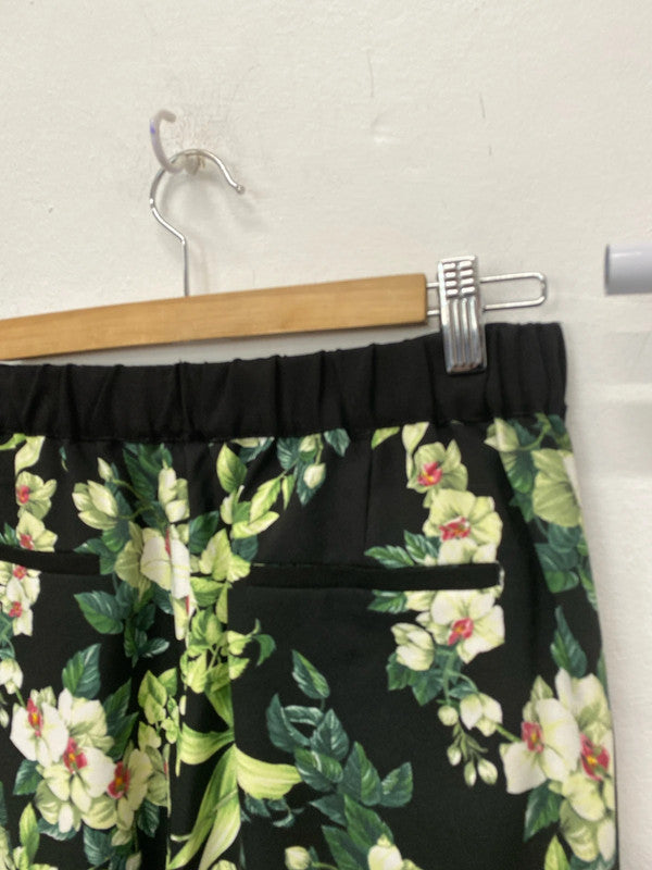 Fabulous Oasis floral trousers cropped summer chic Uk10 GK002