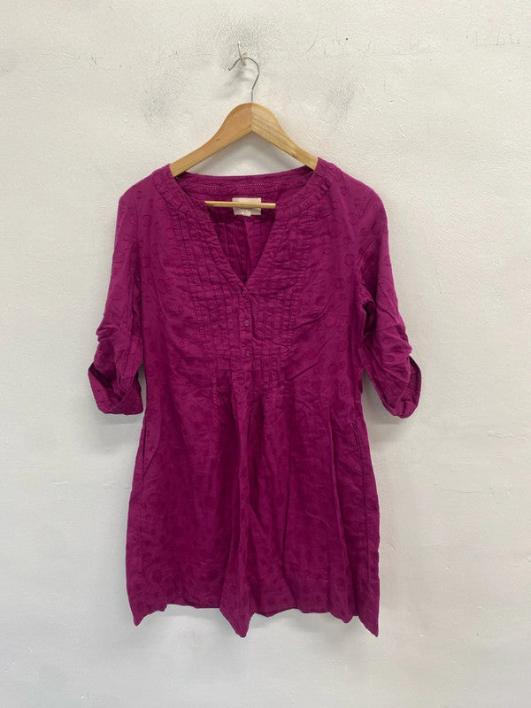 Lovely Laura Ashley magenta tunic UK 12 MM005