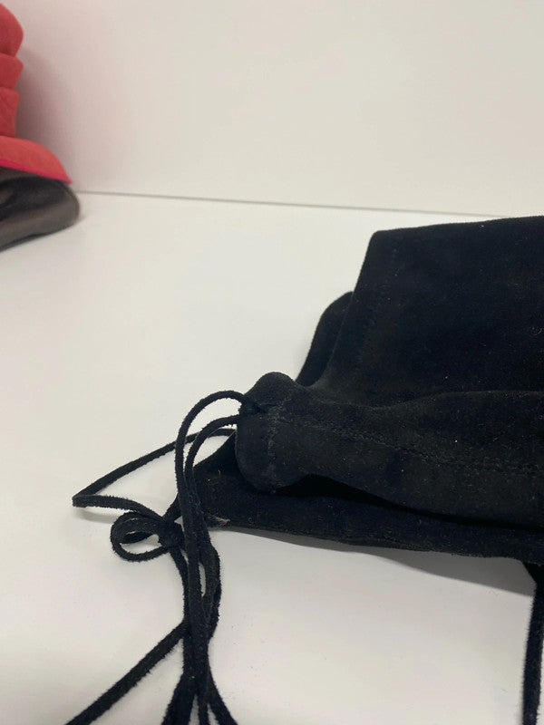 Stunning C’m Paris over the knee faux suede black boots Uk7 KM005