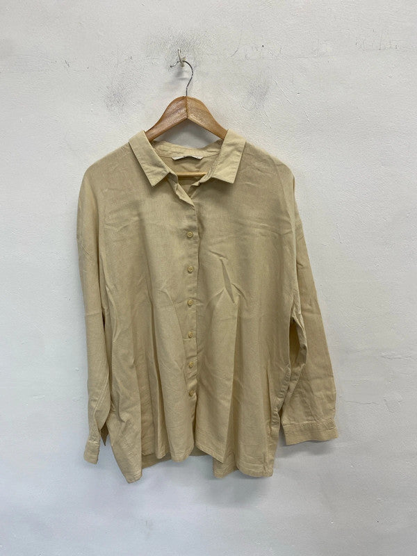 Lovely tu sand shirt linen  UK 18 LG004