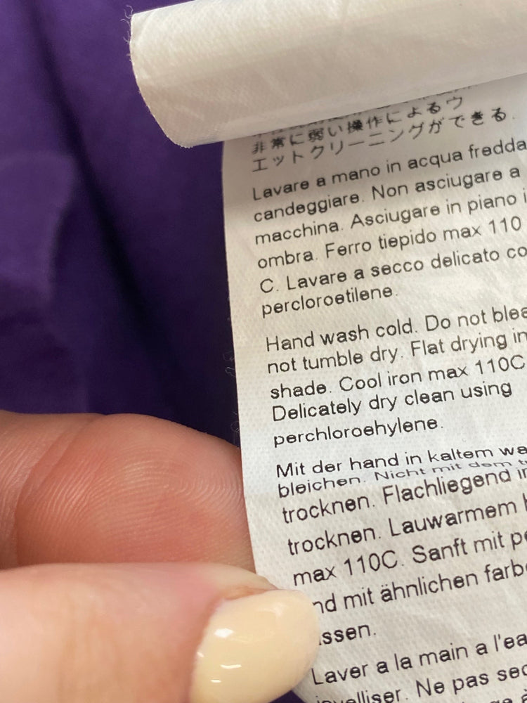 Fabulous MARINA RINALDI Dress UK 20 Purple button SO001