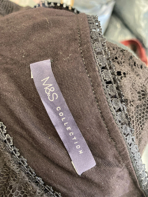 Lovely m&s collection lace black midi dress UK 14 MW001