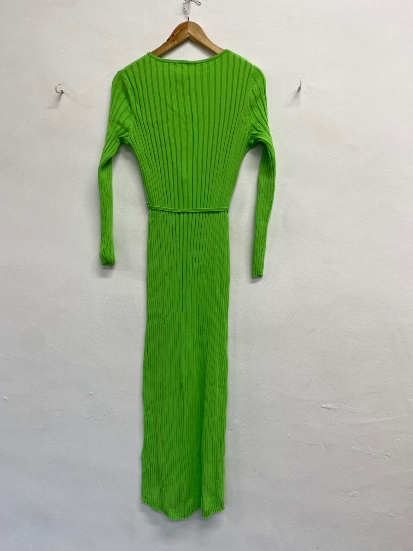 Fabulous Ro&Zo Midi Dress UK 14 Green ribbed KC528