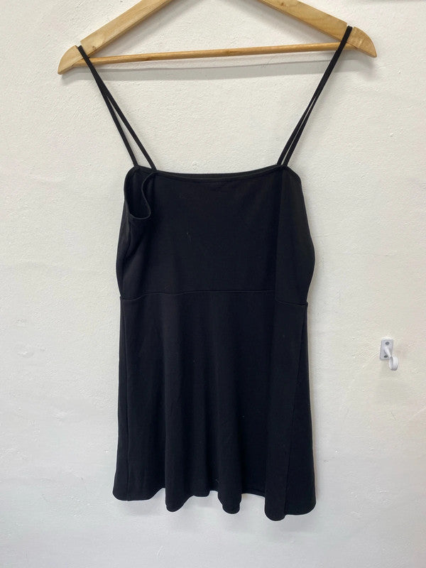 Fab H&M black skater dress Uk14 classic PJ001