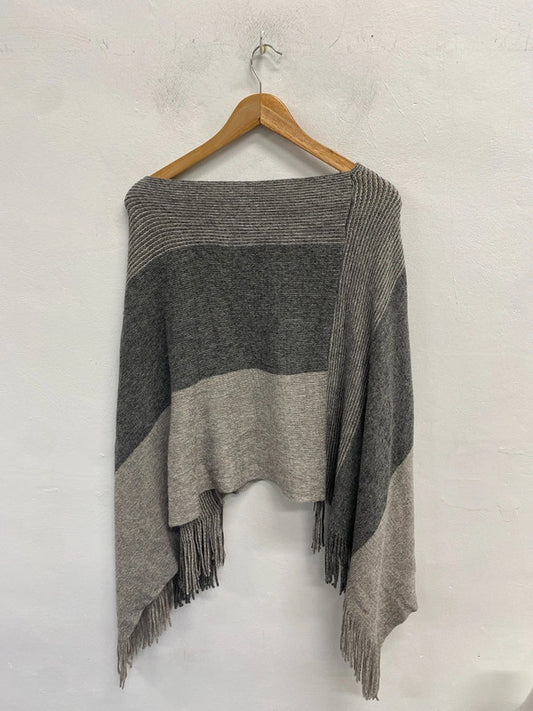 Lovely cotton trades grey shawl cosy one size JW002