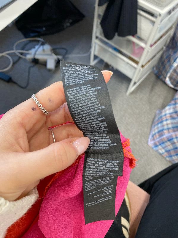 Lovely JD Williams orange red tunic floaty lightweight UK 26 NC001