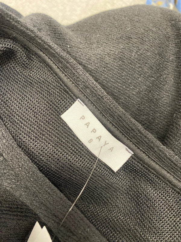 Lovely papaya black knit top new UK 8 AO001