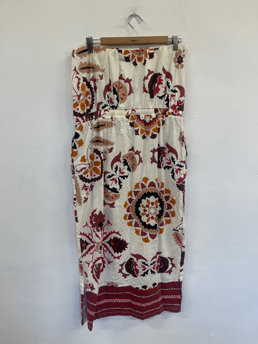 Fabulous Next summer strapless earthy Dress Uk16 Cream RM531