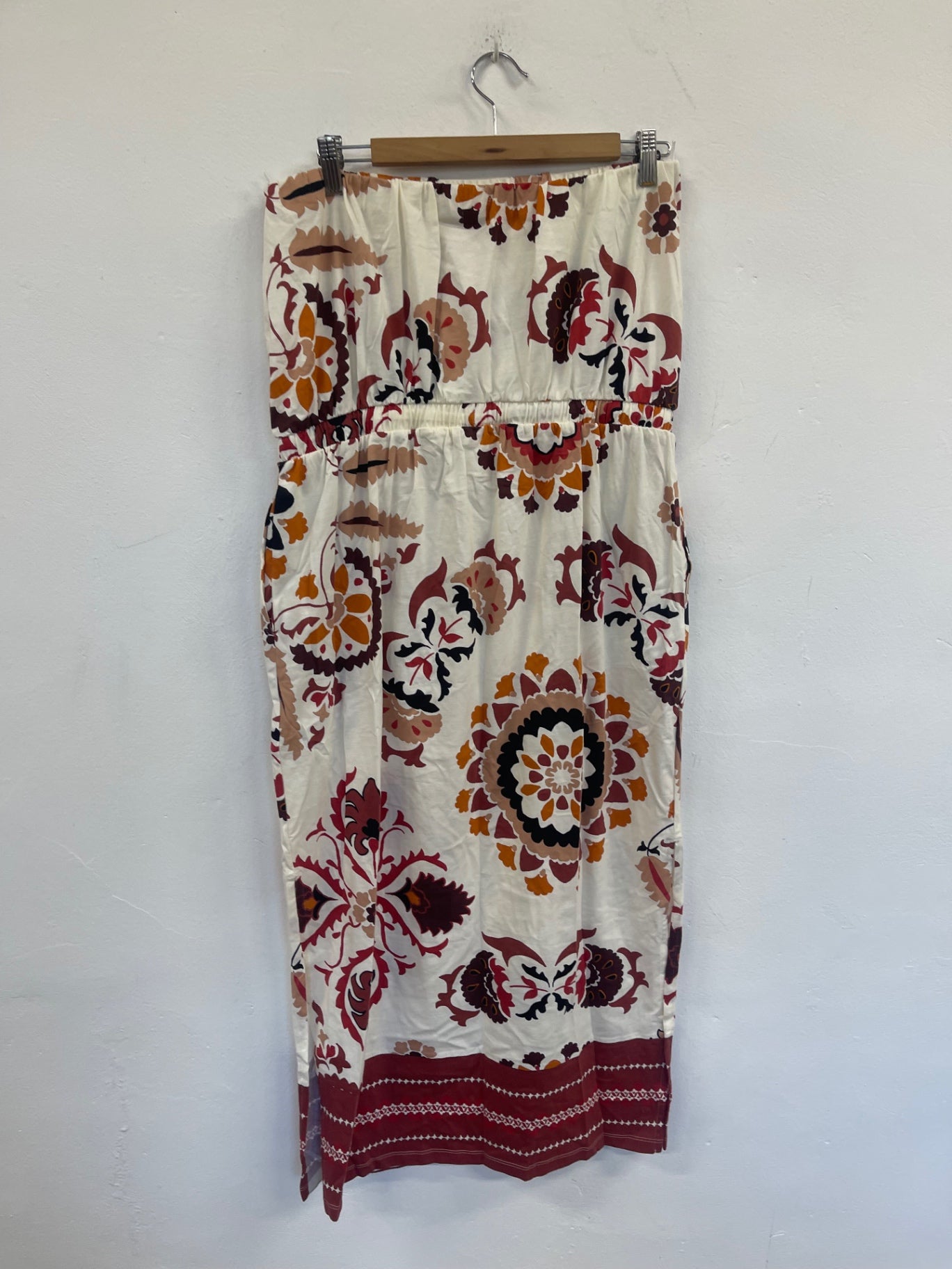 Fabulous Next summer strapless earthy Dress Uk16 Cream RM531