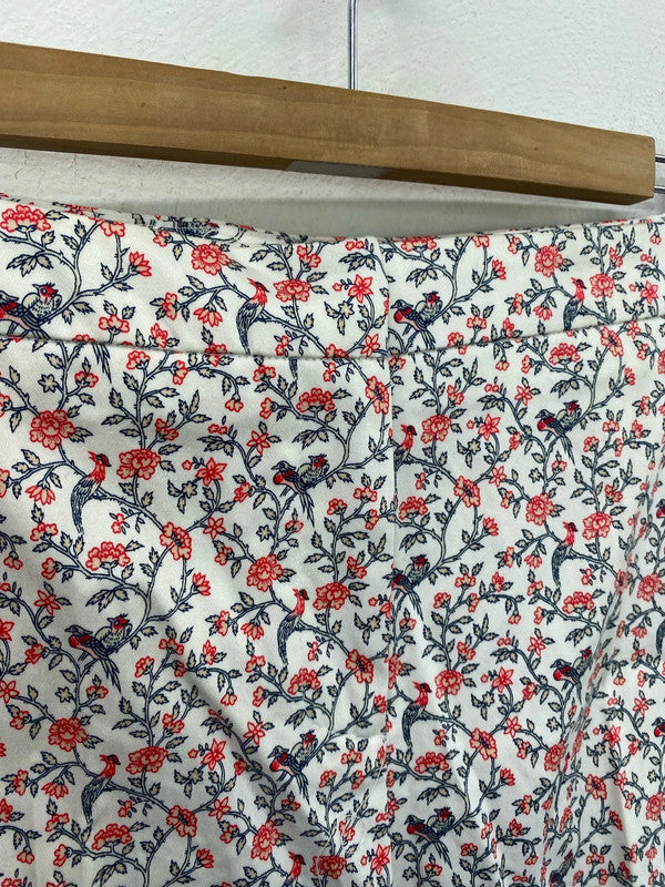 Gorgeous floral La Redoute cotton chintz trouser cropped 16 kM003