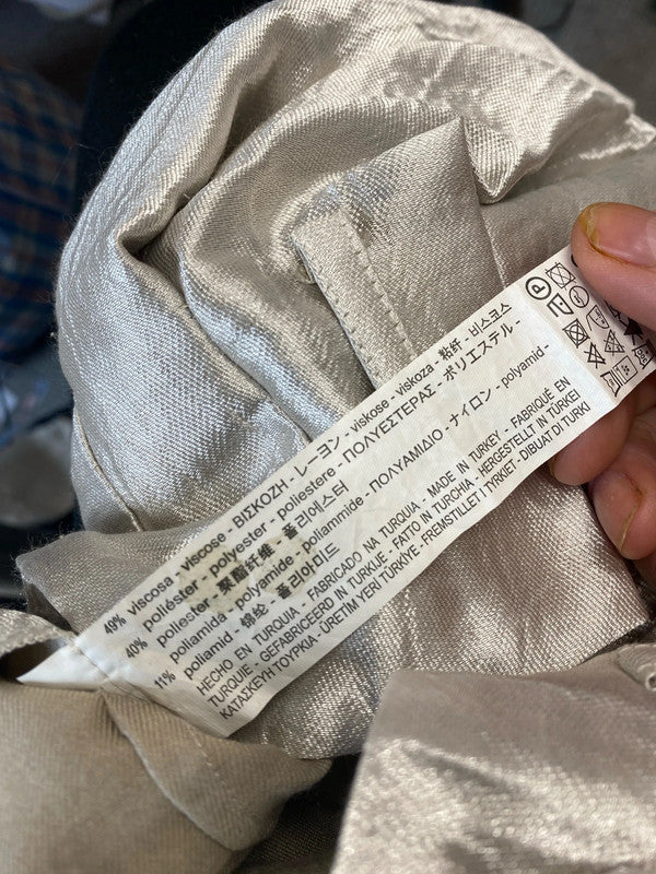 Stunning Champagne silver pleated silver shorts UkS JB001