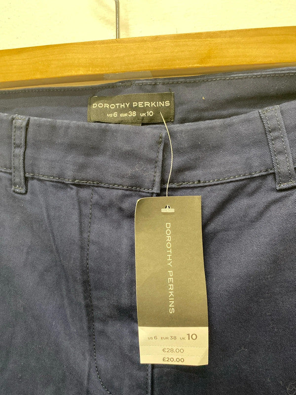 Fabulous Dorothy Perkins navy Blue tapered chinos Uk10 AO001