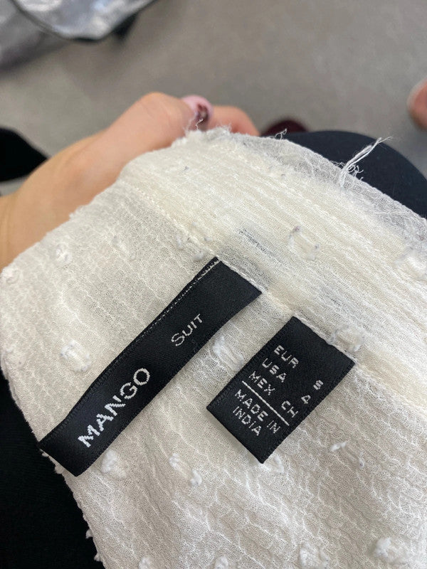Stunning duo blouse bralette white mango river island UK 6 # 7 JA001