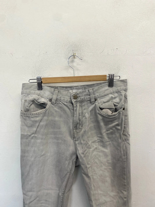 Lovely waven light grey ripped jeans “erika” UK 10 LH002