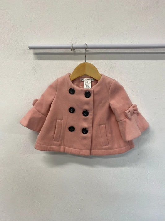 Max Studio Fabulous Pink Bow Sleeve Coat Girls 9-12 Months KM004