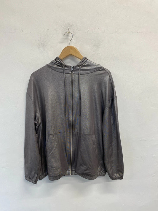 Stunning H&M x coachella lilac metallic zippy hoodie UK L JB001