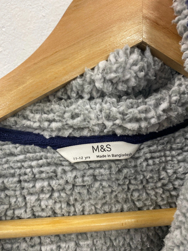 M&S Cute Navy Boys 11-12 Years Hooded Dressing Gown AG006