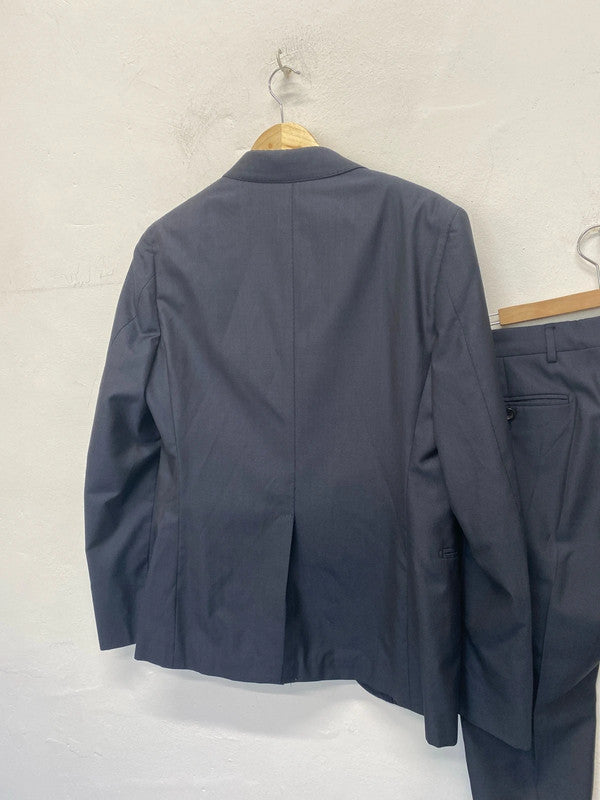 Fabulous Tonello Navy Blue 2pc suit 38” chest 32”inside leg 32.5W HR003