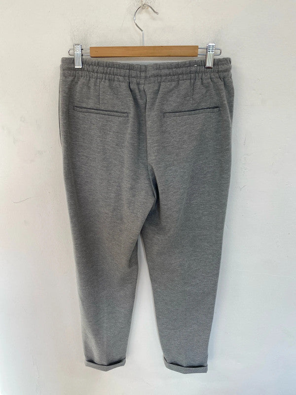 Great pair of Zara casual smart trousers light grey M LL003