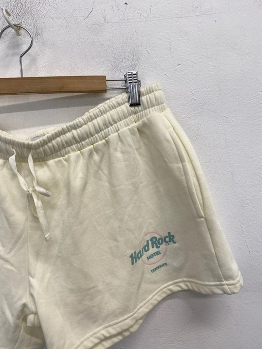 Lovely hard rock hotel cream sweat shorts uk XXL KN002