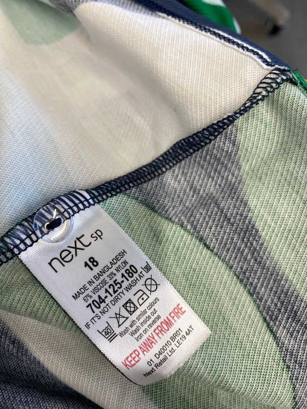 Fabulous Bright Green retro vibe wrap dress Uk18 By Next NC001