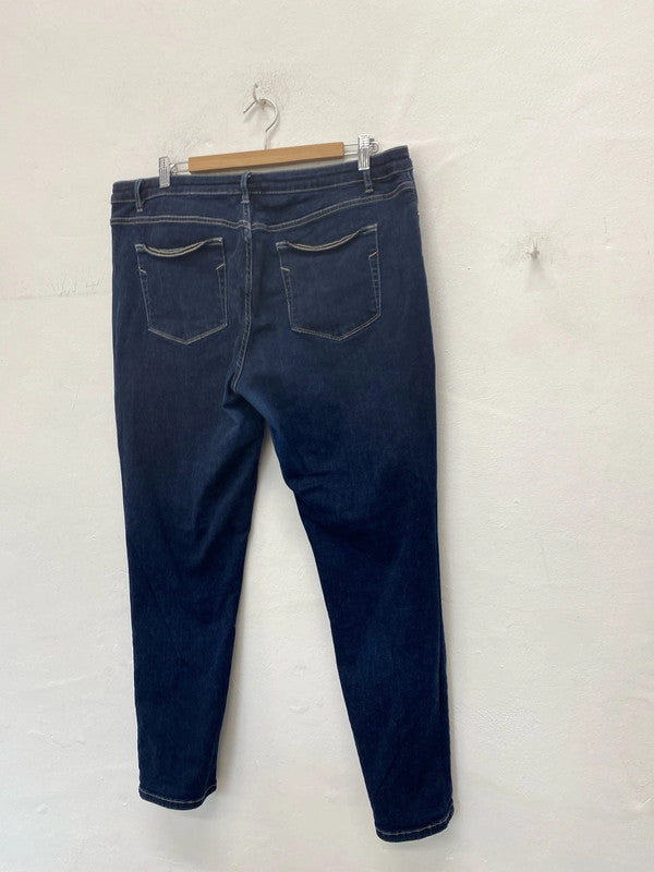 Fabulous Mint Velvet skinny slim jeans Uk18 R indigo blue KN002