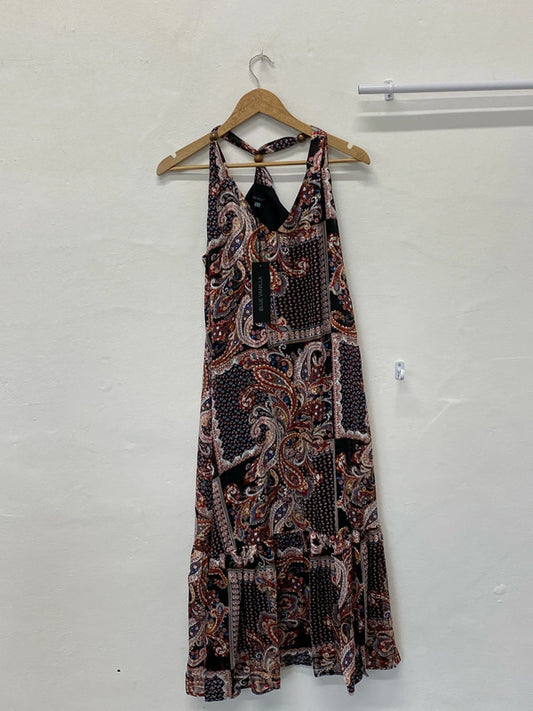 Fabulous new Blue Vanilla Midaxi Uk8 ethnic pattern floaty romantic LL003