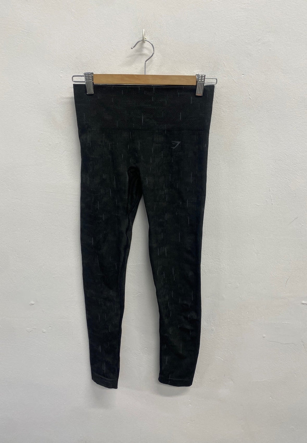 Fabulous Gymshark Leggings UK 8 Light dark grey pattern gym SA514