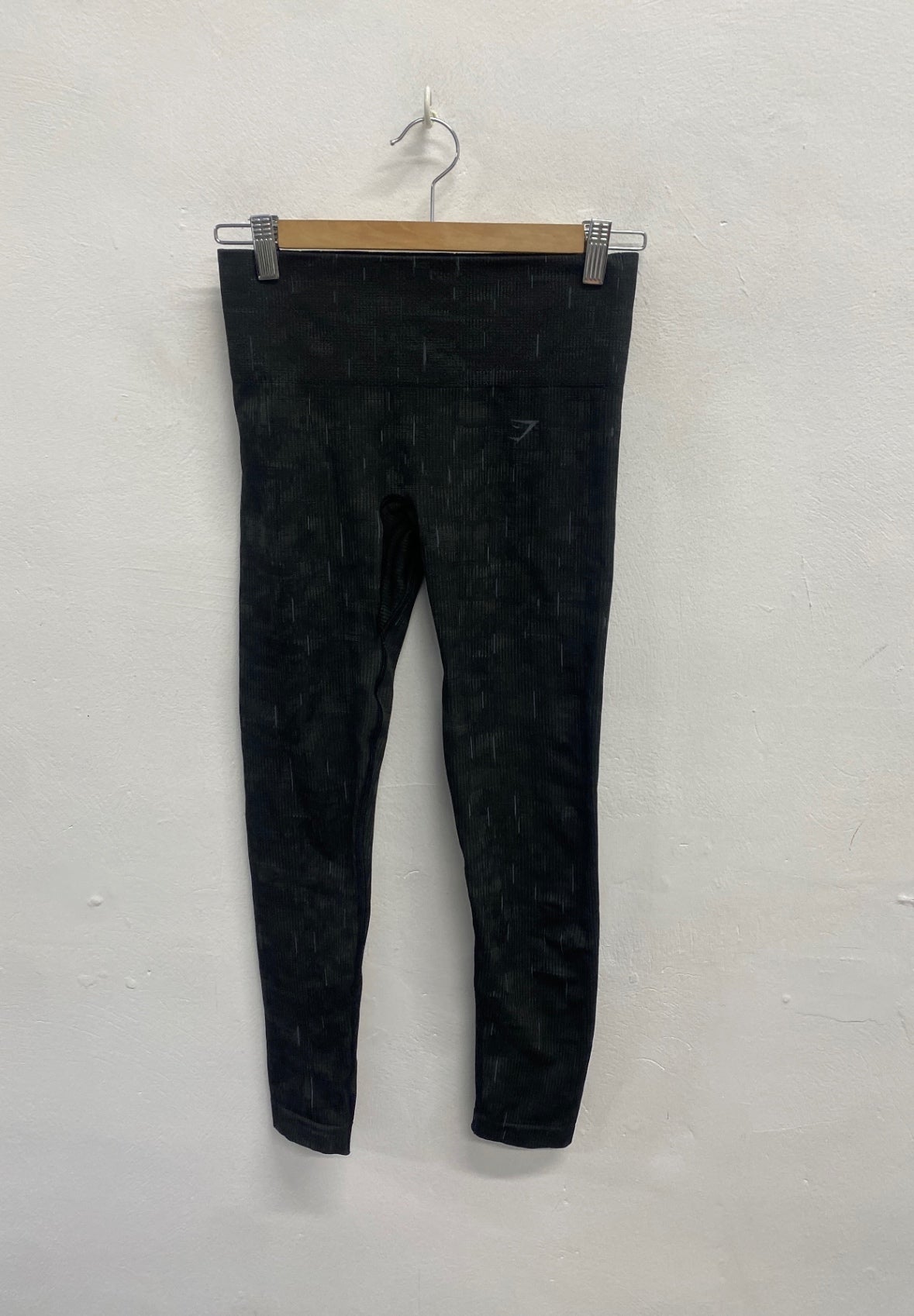 Fabulous Gymshark Leggings UK 8 Light dark grey pattern gym SA514