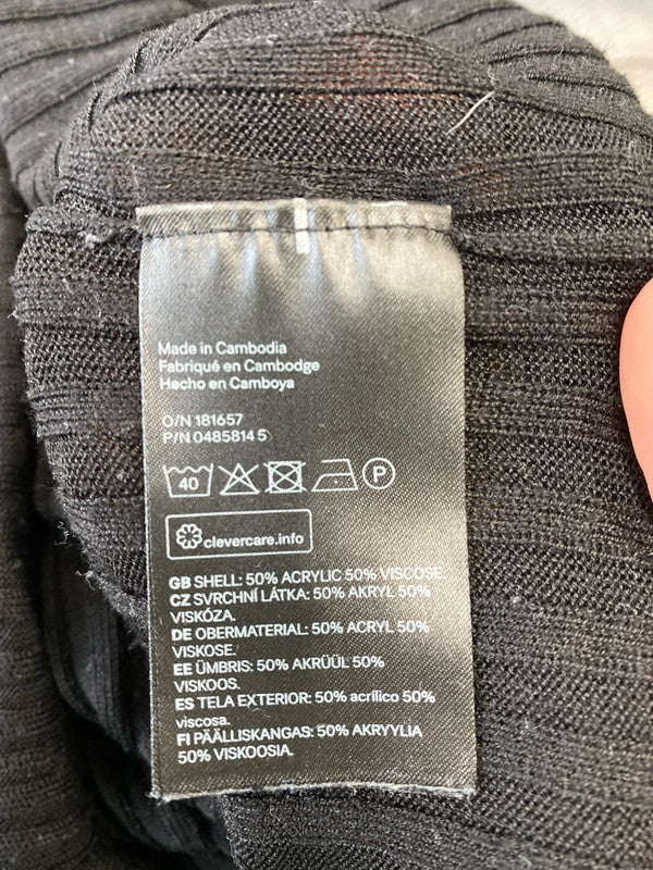 Fabulous oversized H&M ribbed v neck jumper semi sheer Ukxl 14-16!KM003