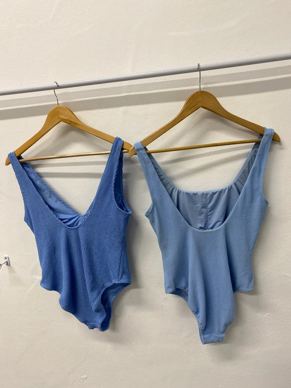 Fabulous duo  bundle 40 of swimsuits seersucker from H&M blue & Baby blue UkM KS002