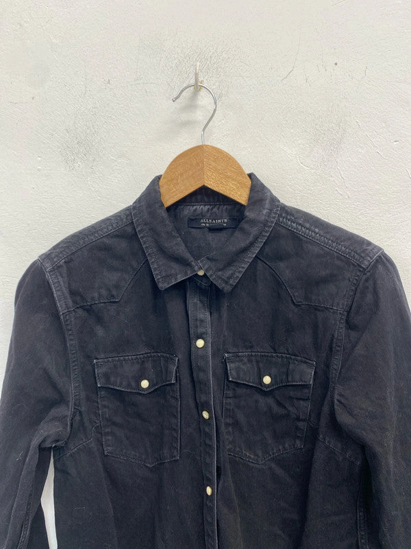 Stunning allsaints hazel coated shirt UK 12 SS002