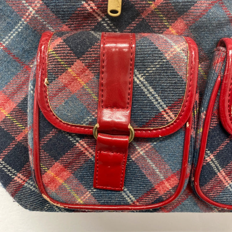 Ness Stylish Blue & Red Tartan Tweed Tote Bag NC001