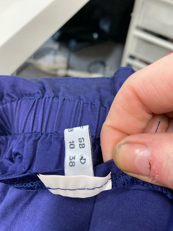 Fabulous Vintage Paperbag top flared skirt purple blue Uk10 KD001