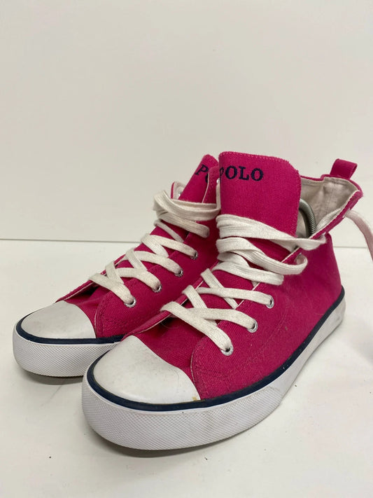 Fabulous Rare hot pink high tops by Polo Ralph Lauren Uk4 MM005