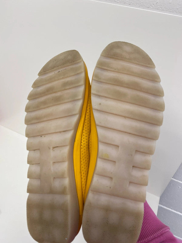 Fabulous R&R sunshine yellow flat shoes leather stunning Uk4 JS004