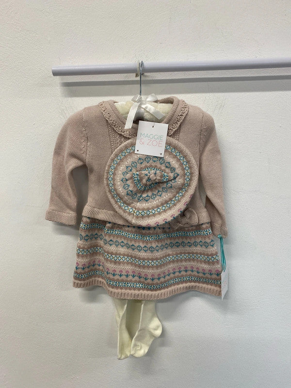 Maggie & Zoe Adorable Floral Pattern Knit Co-Ord 6-9 Months KM004