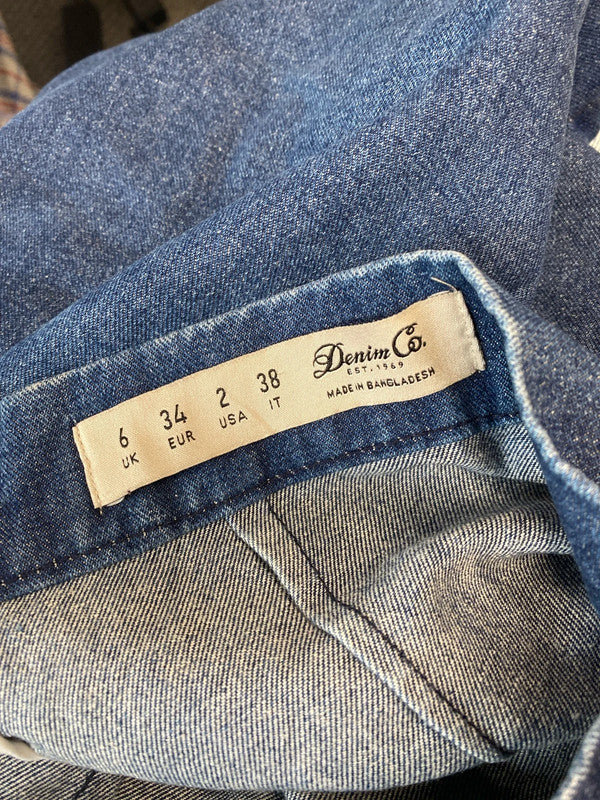 Fabulous Denim Co mini skirt Y2K UK6 MM005