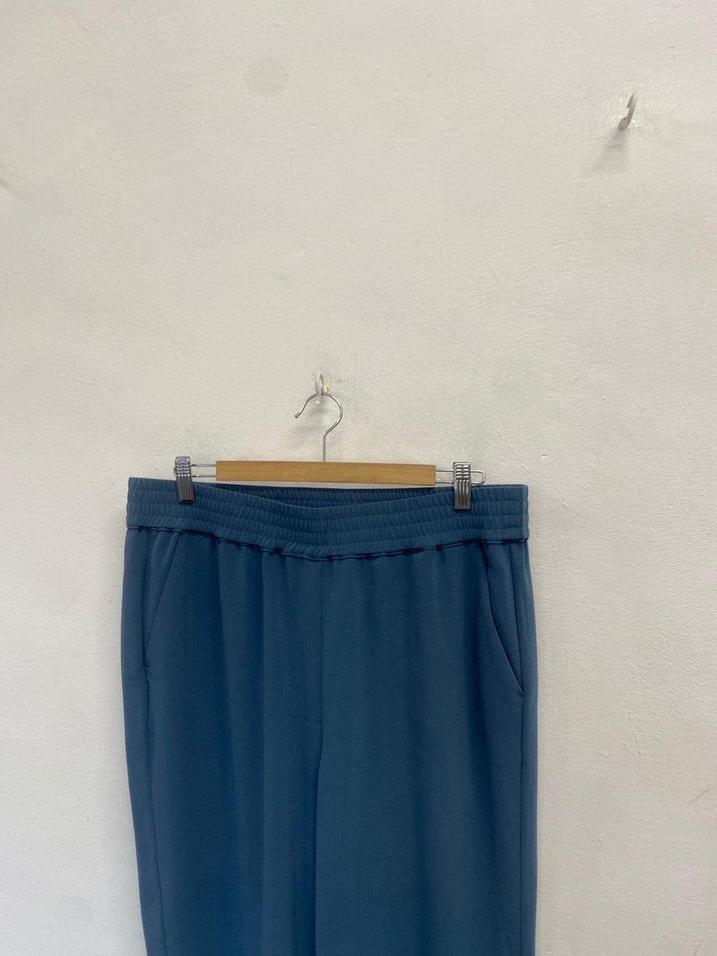 Stunning Wyse London Wide leg cropped trousers UK 16 Teal FM547