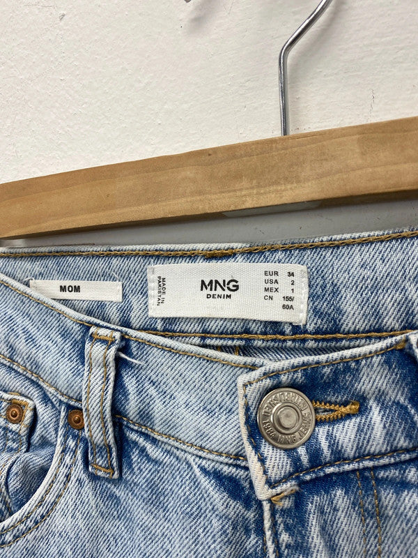 Fabulous Mango Tapered acid wash jeans UK6 HDR01