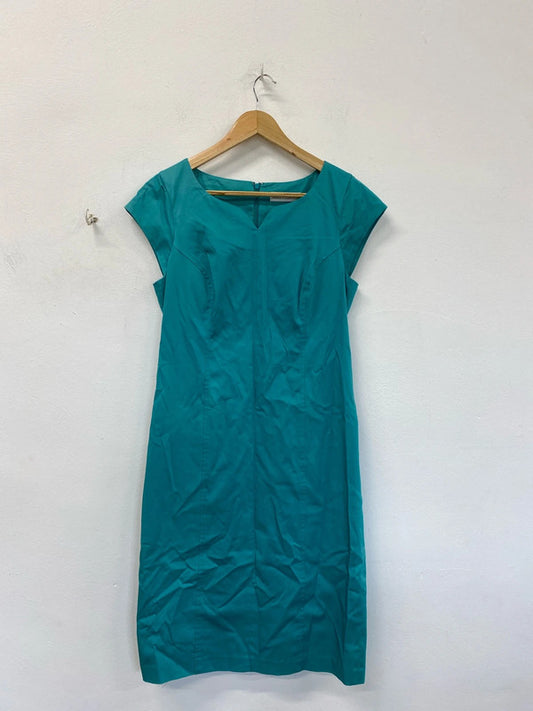 Fabulous Artigiano teal soft peacock Uk12 dress New LW005