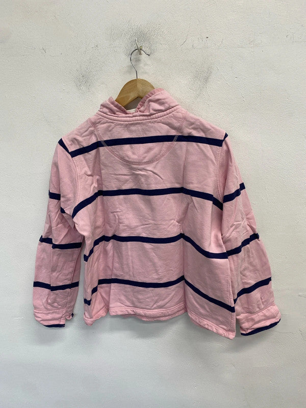 Lovely crew clothing company pink striped pullover hoodie UK 14 LB005