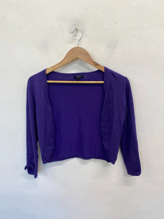 Lovely Hobbs purple bow cuff cardigan UK 8 WLH01