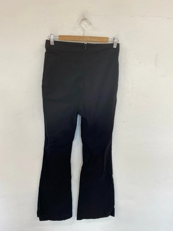 River Island Fabulous Black Flare Leg Trousers UK 10 PJ001